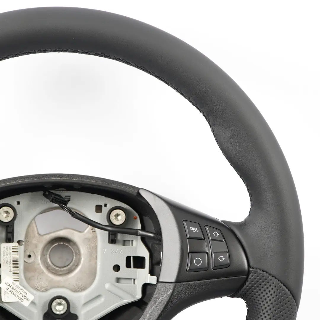 Leather Steering Wheel Black Threads Multifunction to BMW X5 E70 NEW M Sport Black with Part number 7844566 BMW X5 E70 NEW M Sport Black Leather Steering Wheel Black Threads Multifunction - SKU 7844566-4 - Part number 7844566