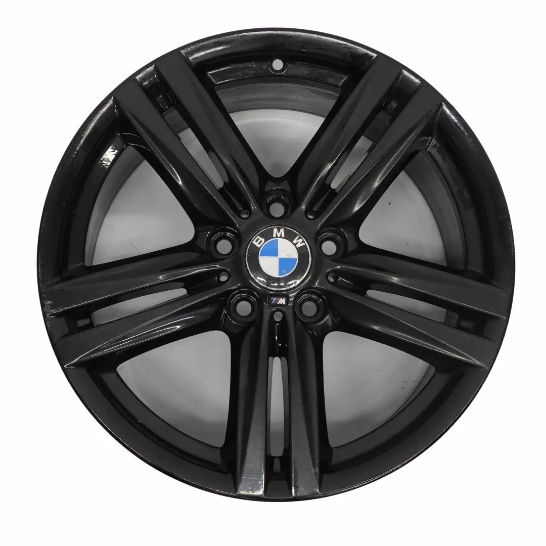 BMW F20 F21 F22 Rear Black Alloy Wheel Rim 18" 8J ET:52 M Star Spoke 386 - SKU 7845853-7 - Part number 7845853