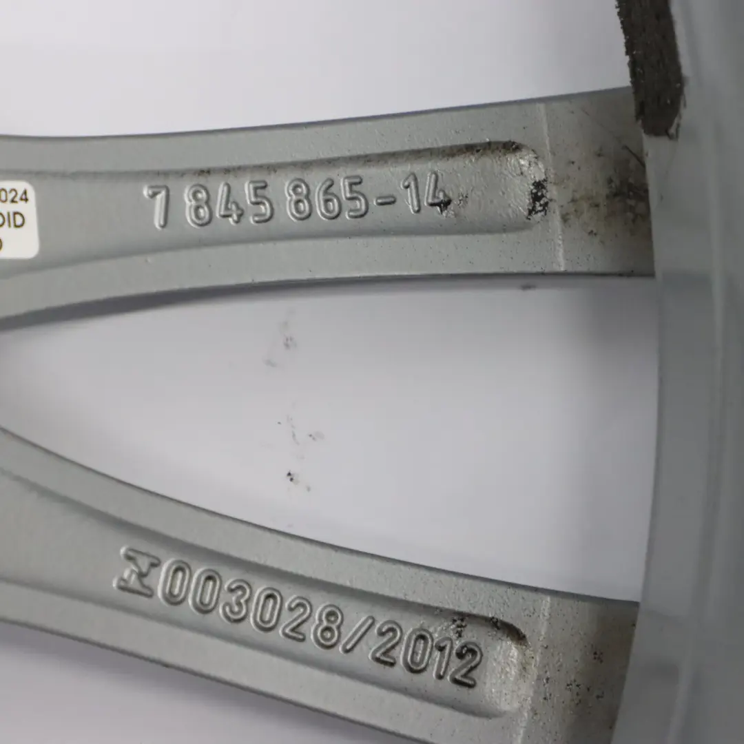 Silberne Leicht metall felge vorne 19" 8J V Speiche 439 BMW F30 F31 F32 - SKU 7845865-1 - Teilenummer 7845865
