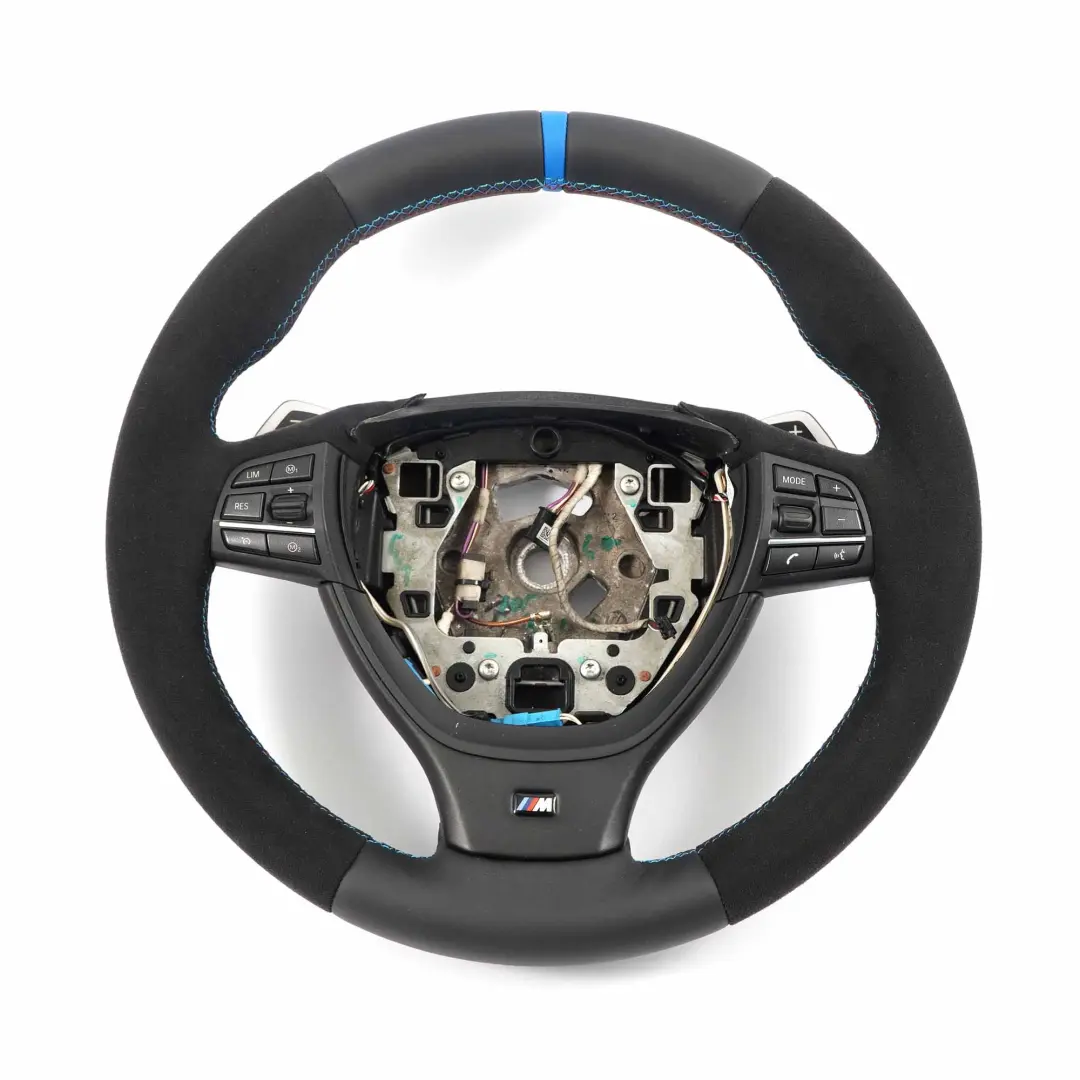 NUEVO Negro Cuero / Alcantara M Sport Volante Paddle Shift para BMW F10 M5 con número de pieza 7845947 BMW F10 M5 NUEVO Negro Cuero / Alcantara M Sport Volante Paddle Shift - SKU 7845947-1 - Número de pieza 7845947