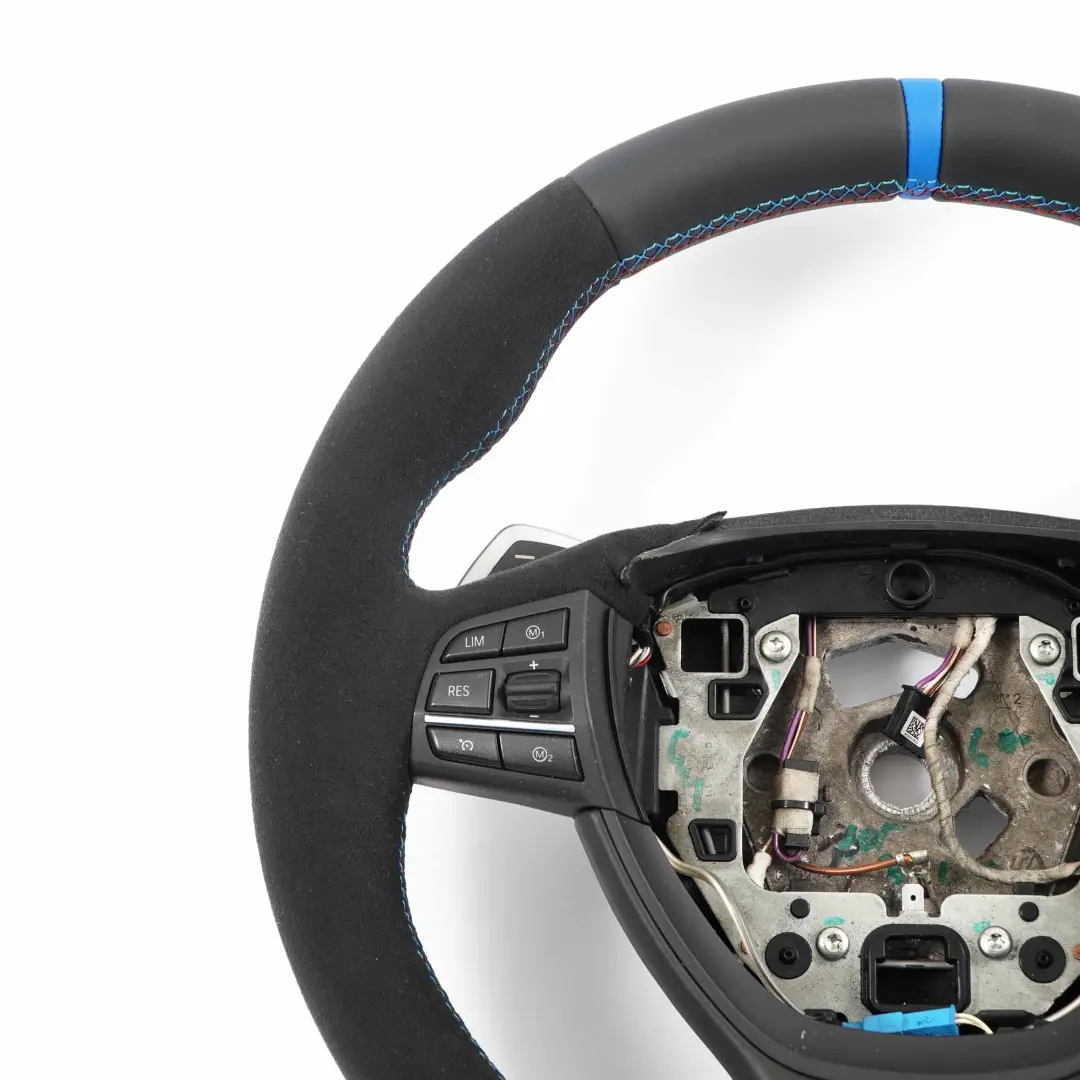 Leather / Alcantara M Sport Steering Wheel Paddle Shift to BMW F10 M5 NEW Black with Part number 7845947 BMW F10 M5 NEW Black Leather / Alcantara M Sport Steering Wheel Paddle Shift - SKU 7845947-1 - Part number 7845947