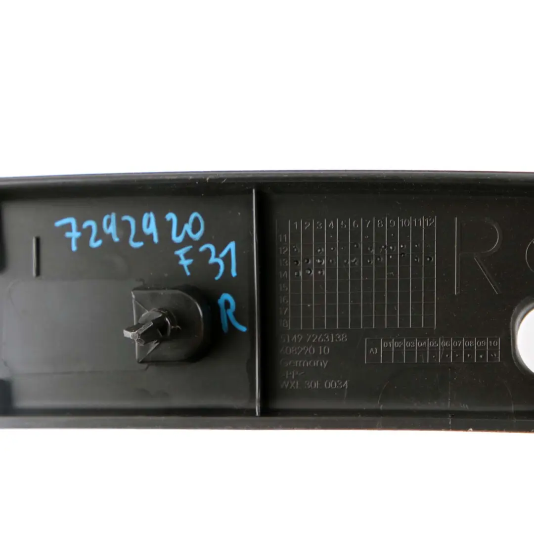 L'interno destro del pannello del bagagliaio copre il nero per BMW F31 con numero di parte 7846280 BMW F31 L'interno destro del pannello del bagagliaio copre il nero - SKU 7846280 - Numero di parte 7846280