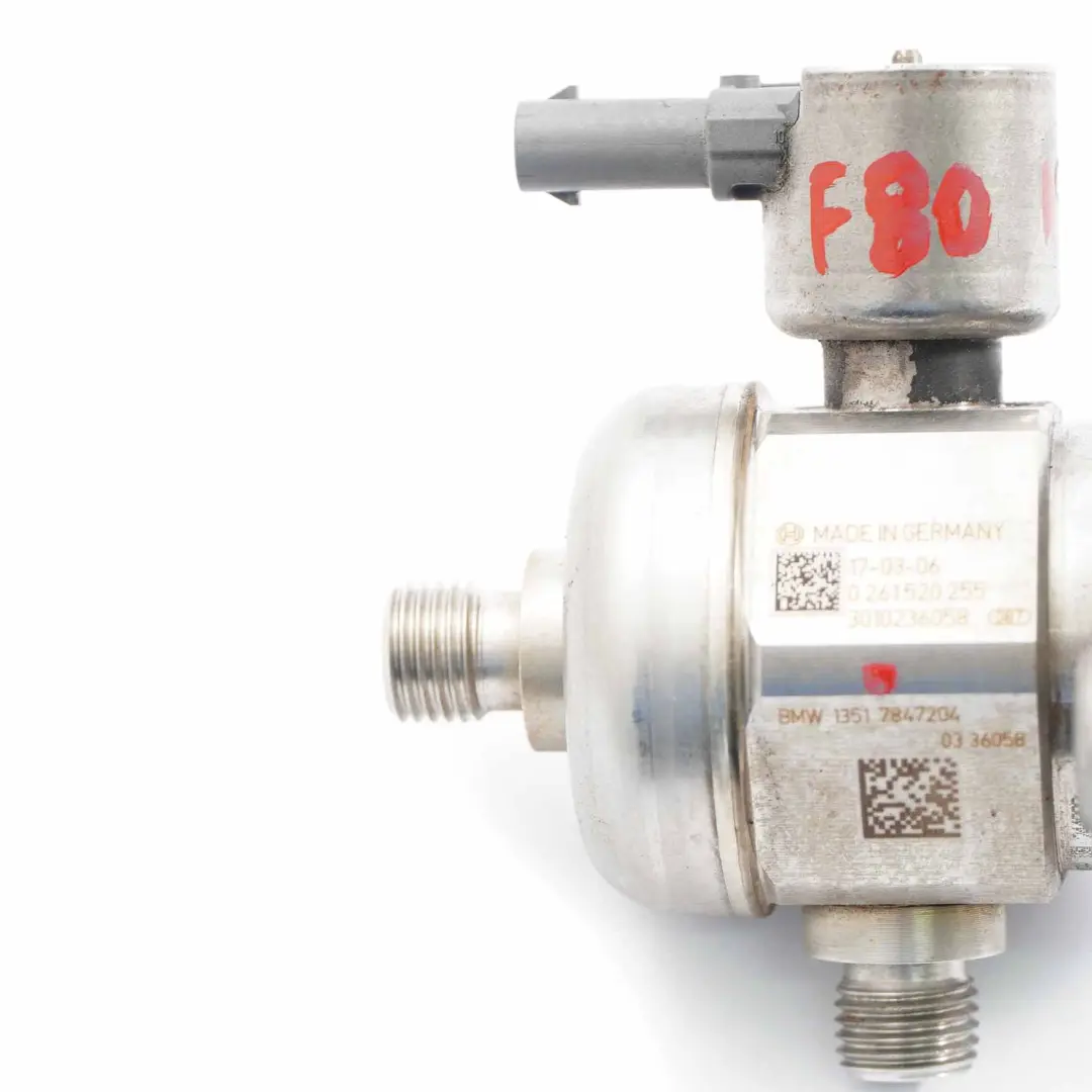 Pump BMW F80 M3 F82 M4 S55 Petrol High Pressure Injection to Fuel with Part number 7847204 Fuel Pump BMW F80 M3 F82 M4 S55 Petrol High Pressure Injection - SKU 7847204 - Part number 7847204