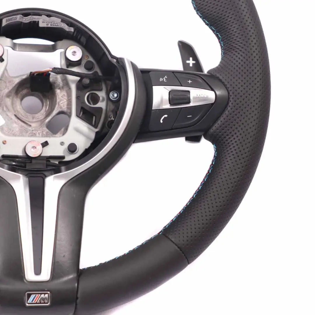 Leather M Sport Steering Wheel M-tricolored to BMW F80 M3 F82 M4 F87 M2 NEW Black with Part number 7847606 BMW F80 M3 F82 M4 F87 M2 NEW Black Leather M Sport Steering Wheel M-tricolored - SKU 7847606-2 - Part number 7847606