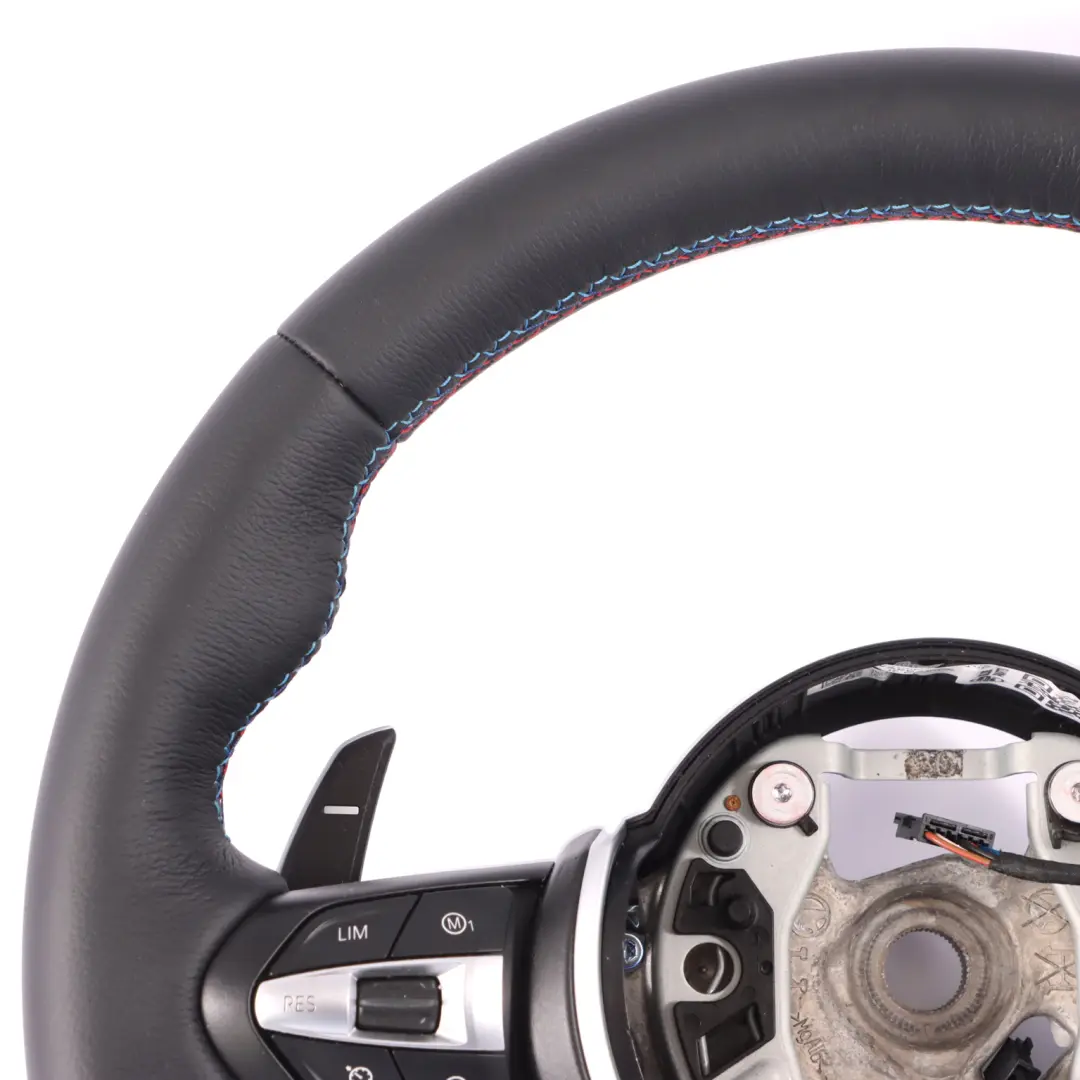 NUOVA Pelle Nera/ Alcantara M Sport Riscaldato Volante Paddle per BMW F80 M3 F82 M4 con numero di parte 7847607 BMW F80 M3 F82 M4 NUOVA Pelle Nera/ Alcantara M Sport Riscaldato Volante Paddle - SKU 7847607-1 - Numero di parte 7847607