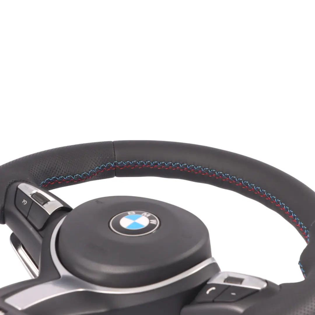 Leather Steering Wheel Paddle Shift to BMW F20 F21 F30 F31 F32 M Sport NEW Black with Part number 7848338 BMW F20 F21 F30 F31 F32 M Sport NEW Black Leather Steering Wheel Paddle Shift - SKU 7848338-3-SET - Part number 7848338