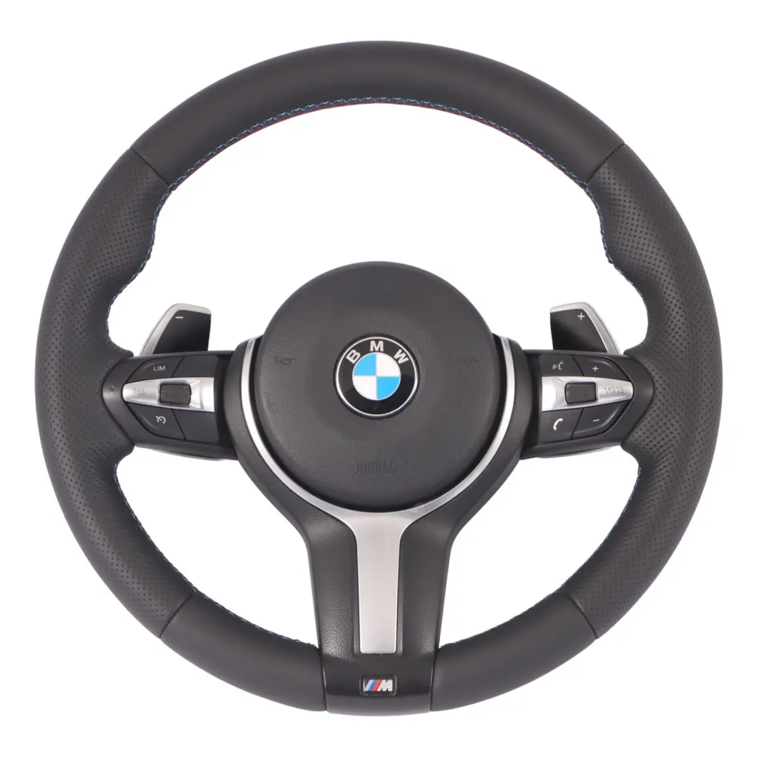 Leather Steering Wheel Paddle Shift to BMW F20 F21 F30 F31 F32 M Sport NEW Black with Part number 7848338 BMW F20 F21 F30 F31 F32 M Sport NEW Black Leather Steering Wheel Paddle Shift - SKU 7848338-3-SET - Part number 7848338