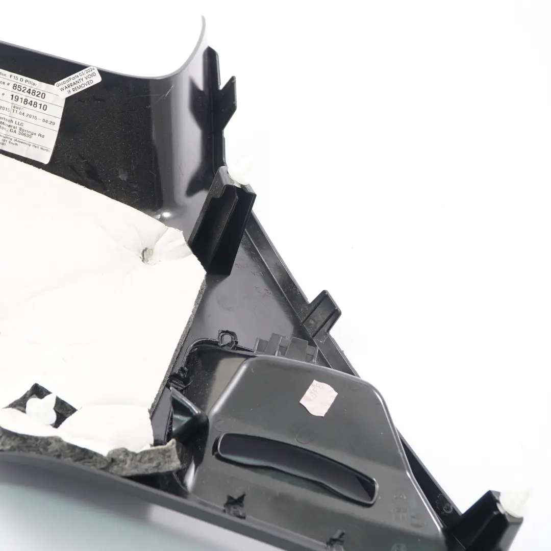 BMW F15 Trim Pilar D Interior Cubierta Marco Superior Derecho Negro - SKU 7848998 - Número de pieza 7848998