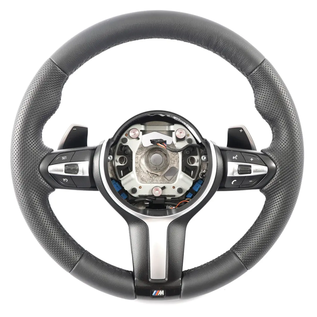 NUEVO Volante De Cuero Negro Paddle Shift para BMW F20 F21 F22 F30 F31 F32 M Sport con número de pieza 7850403 BMW F20 F21 F22 F30 F31 F32 M Sport NUEVO Volante De Cuero Negro Paddle Shift - SKU 7850403-3 - Número de pieza 7850403