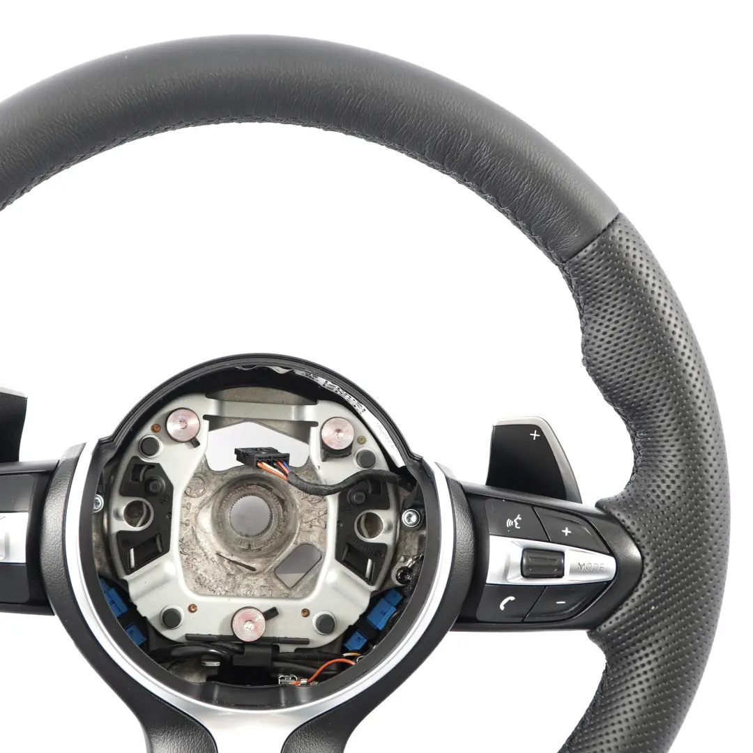Leather Steering Wheel Paddle Shift BMW F20 F21 F30 F31 F32 M Sport NEW Black - SKU 7850403-3 - Part number 7850403