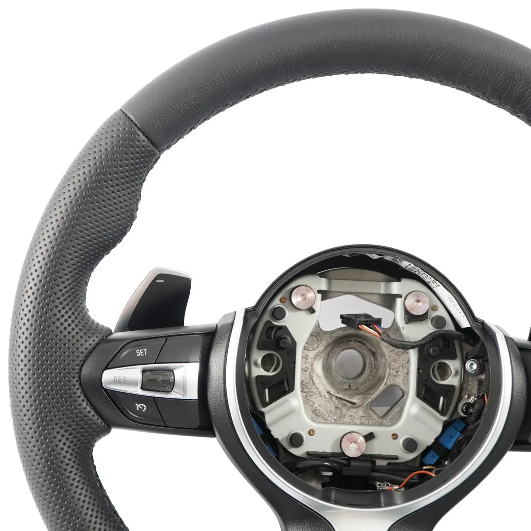 Leather Steering Wheel Paddle Shift BMW F20 F21 F30 F31 F32 M Sport NEW Black - SKU 7850403-3 - Part number 7850403