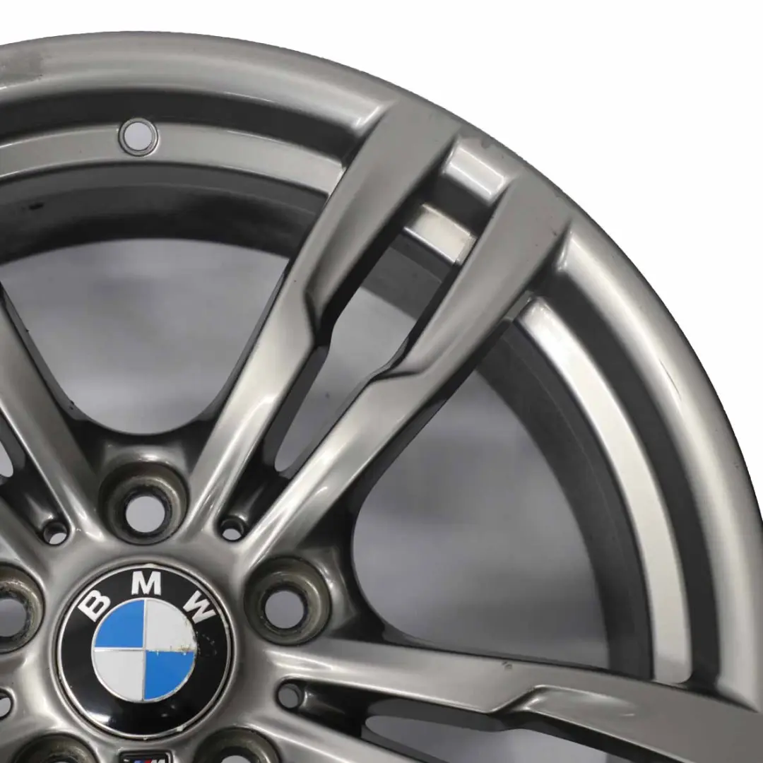 Ferric Grey Light Alloy Wheel Rim 18" M Double Spoke 441 8,5J ET:47 to BMW F30 F32 with Part number 7852492 BMW F30 F32 Ferric Grey Light Alloy Wheel Rim 18" M Double Spoke 441 8,5J ET:47 - SKU 7852492-2 - Part number 7852492