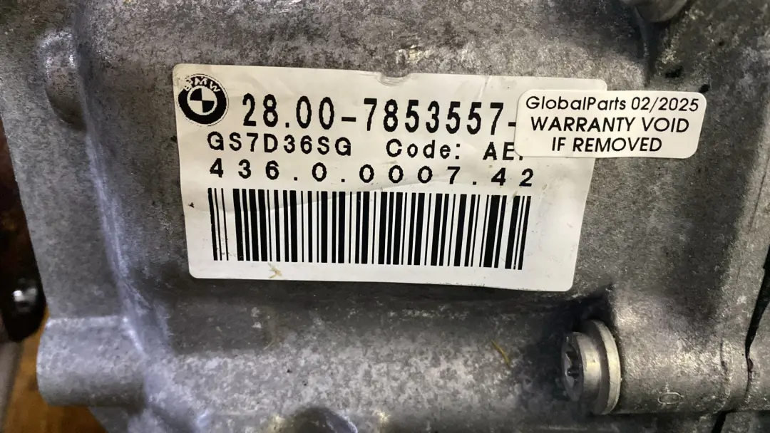 BMW F80 M3 F82 F83 M4 F87 M2 Twin Clutch Gearbox Drivelogic GS7D36SG WARRANTY - SKU 7853545 - Part number 7853545