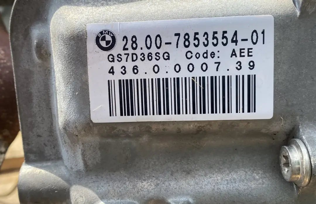 Cambio Doppia Frizione Drive Logic GS7D36SG GARANZIA per BMW F80 M3 F82 F83 F87 M2 con numero di parte 7853545 BMW F80 M3 F82 F83 F87 M2 Cambio Doppia Frizione Drive Logic GS7D36SG GARANZIA - SKU 7853545 - Numero di parte 7853545