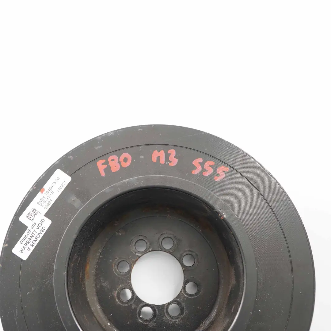 S55 Vibration Damper Crankshaft Pulley 7848475 to BMW F80 M3 F82 M4 with Part number 7853850 BMW F80 M3 F82 M4 S55 Vibration Damper Crankshaft Pulley 7848475 - SKU 7853850 - Part number 7853850