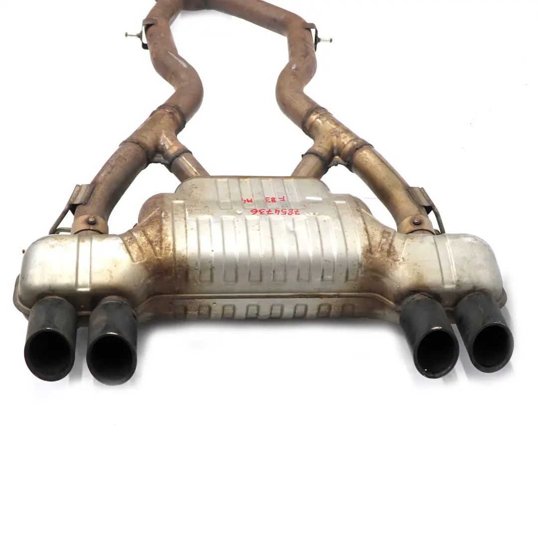 Exhaust Silencer Muffler Back Box Double Twin Pipe to BMW 3 4 F80 M3 F82 M4 Rear with Part number 7854736 BMW 3 4 F80 M3 F82 M4 Rear Exhaust Silencer Muffler Back Box Double Twin Pipe - SKU 7854736 - Part number 7854736