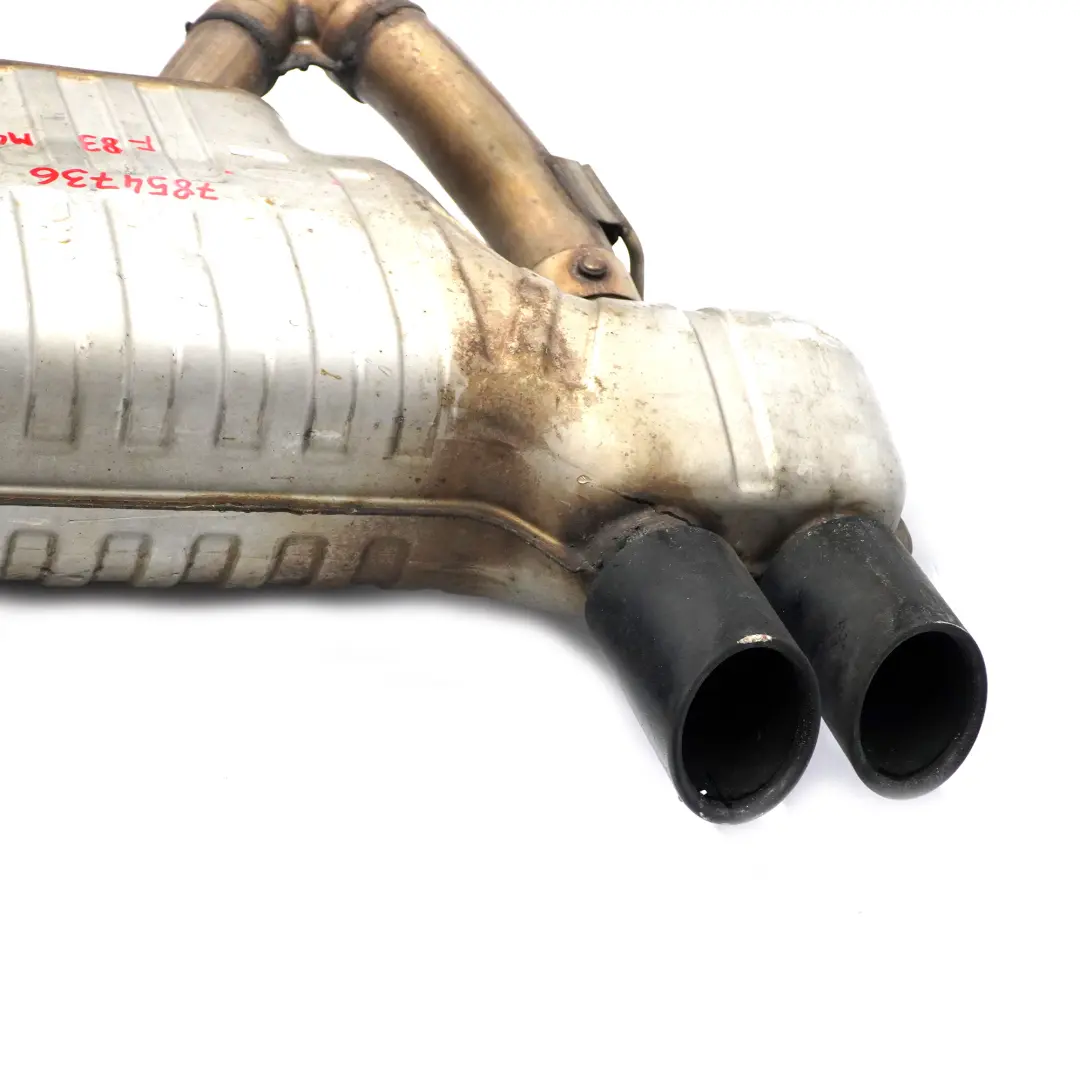Exhaust Silencer Muffler Back Box Double Twin Pipe to BMW 3 4 F80 M3 F82 M4 Rear with Part number 7854736 BMW 3 4 F80 M3 F82 M4 Rear Exhaust Silencer Muffler Back Box Double Twin Pipe - SKU 7854736 - Part number 7854736