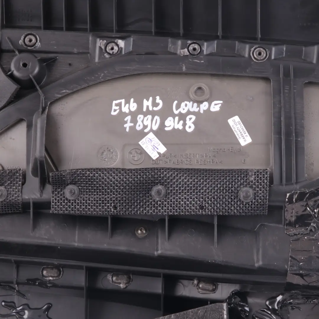 Door Card Front Right O/S Trim Panel Cover Leather Walknappa Black to BMW E46 M3 with Part number 7890948 BMW E46 M3 Door Card Front Right O/S Trim Panel Cover Leather Walknappa Black - SKU 7890948 - Part number 7890948