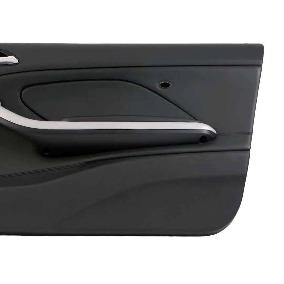 BMW E46 M3 Door Card Front Right O/S Trim Panel Cover Leather Walknappa Black - SKU 7890948 - Part number 7890948
