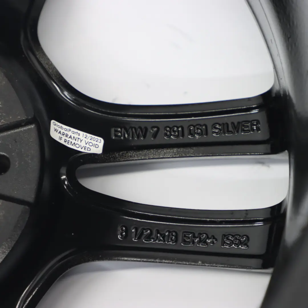 Rim BMW E81 E82 E87 Black Rear Alloy 18" M Double Spoke 261 8,5J to Wheel with Part number 7891051 Wheel Rim BMW E81 E82 E87 Black Rear Alloy 18" M Double Spoke 261 8,5J - SKU 7891051-8 - Part number 7891051
