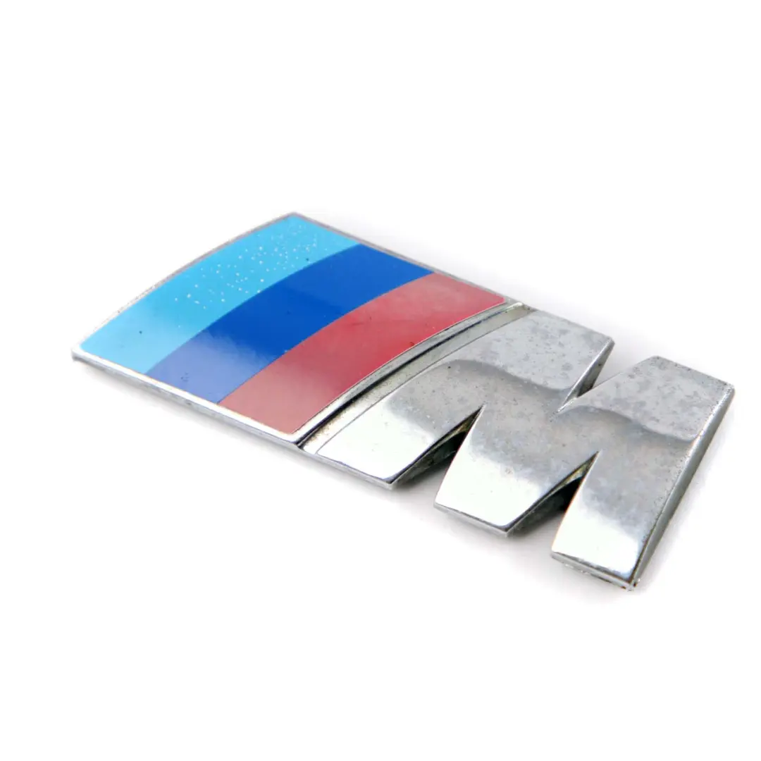 BMW E46 M3 Emblem Lettering Chrome Rear Adhered Boot Trunk Lid Badge Tri-Colour - SKU 7893655 - Part number 51147893655