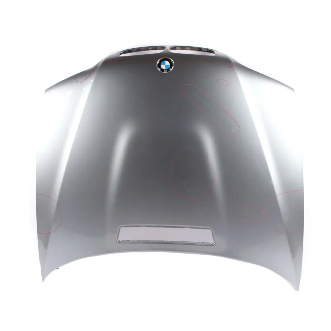 BMW E46 M3 Hood Bonnet Cover Panel Silbergrau Silver Grey Metallic - A08 - SKU 7894223-SBG - Part number 7894223