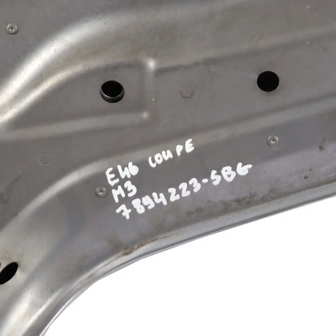 Hood Bonnet Cover Panel Silbergrau Silver Grey Metallic - A08 to BMW E46 M3 with Part number 7894223 BMW E46 M3 Hood Bonnet Cover Panel Silbergrau Silver Grey Metallic - A08 - SKU 7894223-SBG - Part number 7894223