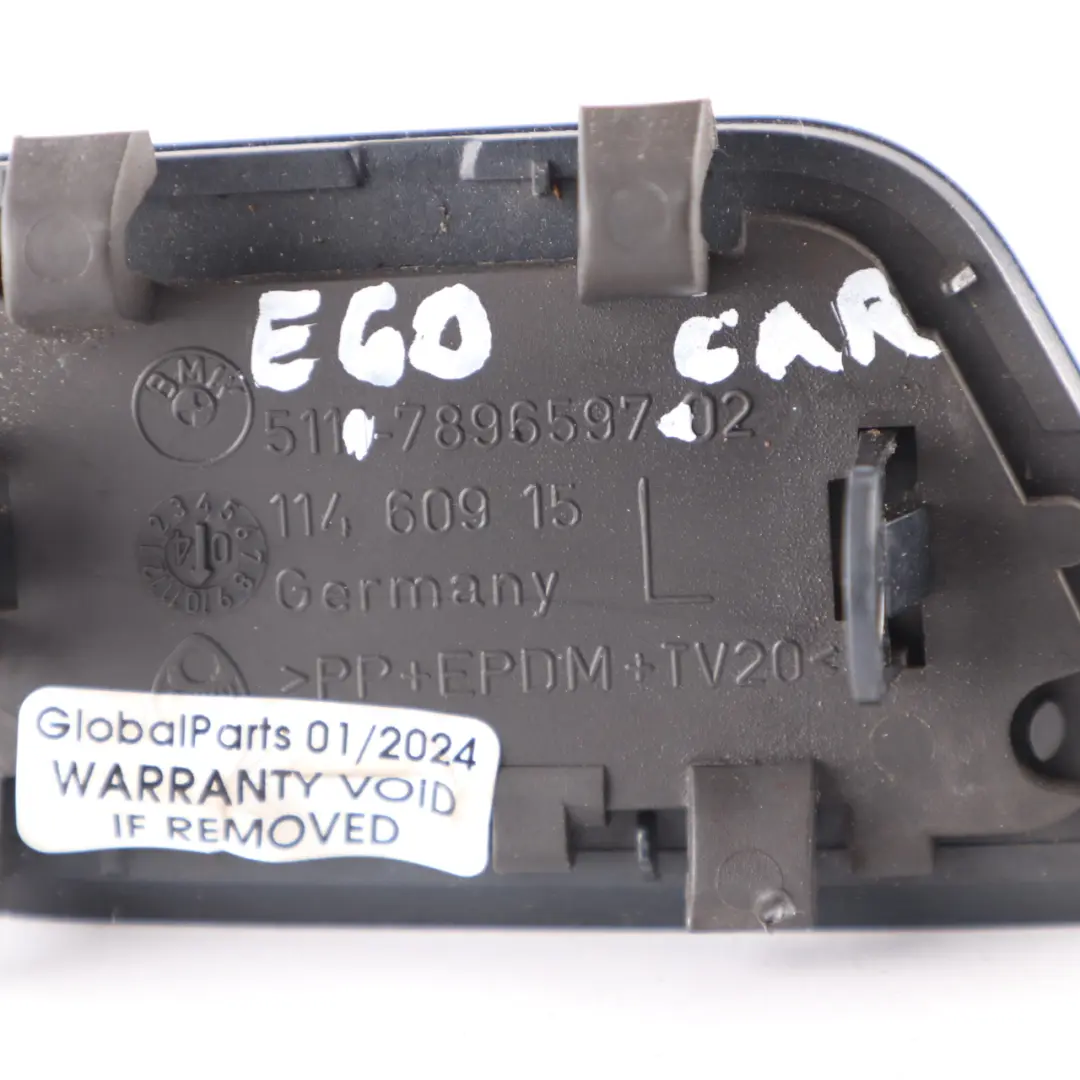 Zaślepka klapka spryskiwacza lewa do BMW E60 o numerze 7896597 BMW E60 Zaślepka klapka spryskiwacza lewa - SKU 7896597-CAR - Numer Części 7896597