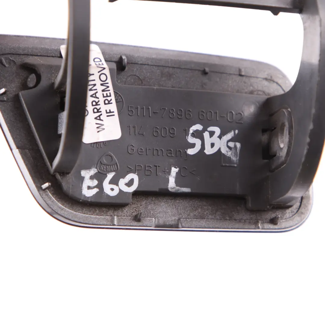 Front Bumper Headlight Flap Cover Left N/S Silver Grey - A08 to BMW E60 M Sport with Part number 7896601 BMW E60 M Sport Front Bumper Headlight Flap Cover Left N/S Silver Grey - A08 - SKU 7896601-SBG1 - Part number 7896601