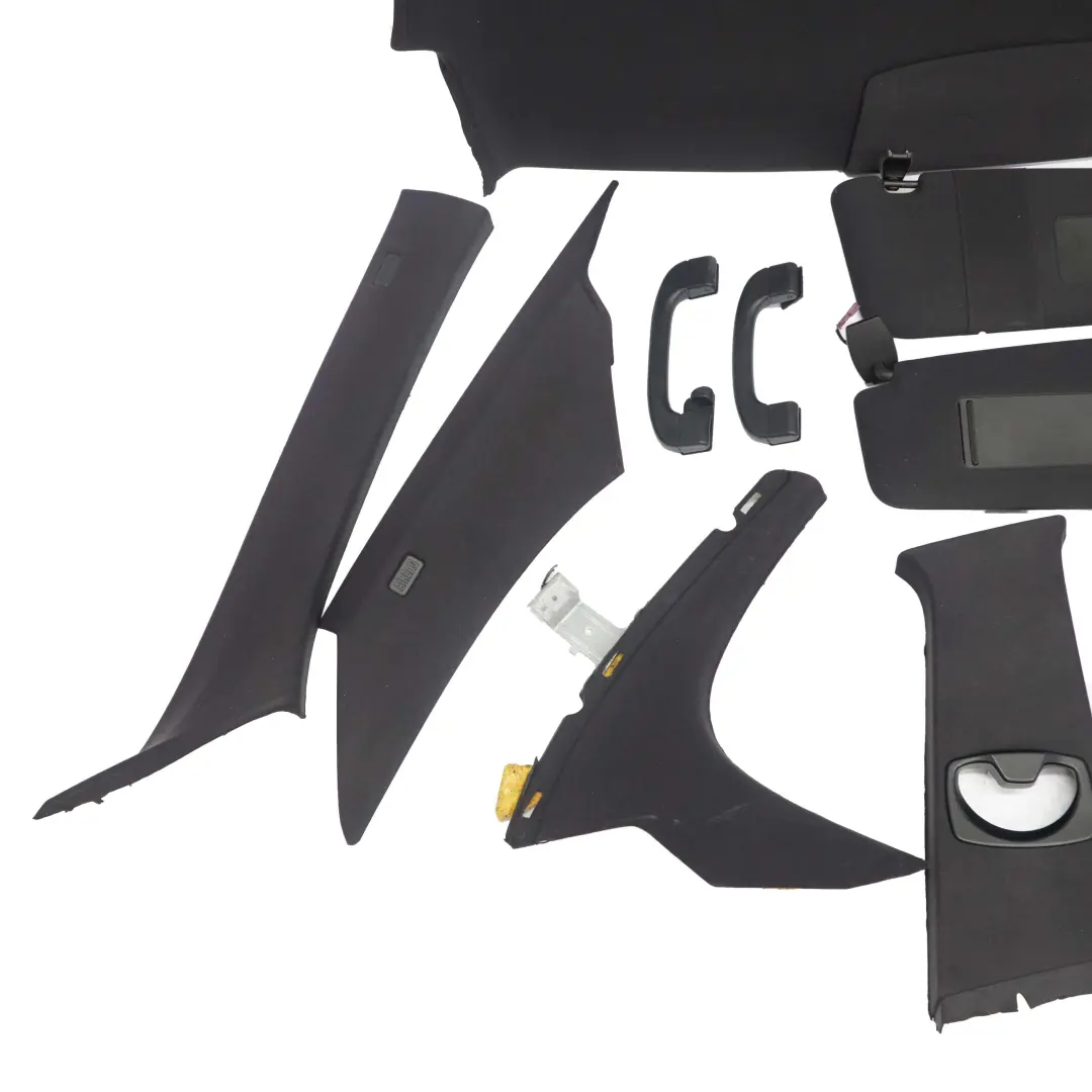 BMW 5 Series E60 Complete Headlining Roof Lining Black M Sport + Pillars Handles - SKU 7897578 - Part number 7897578