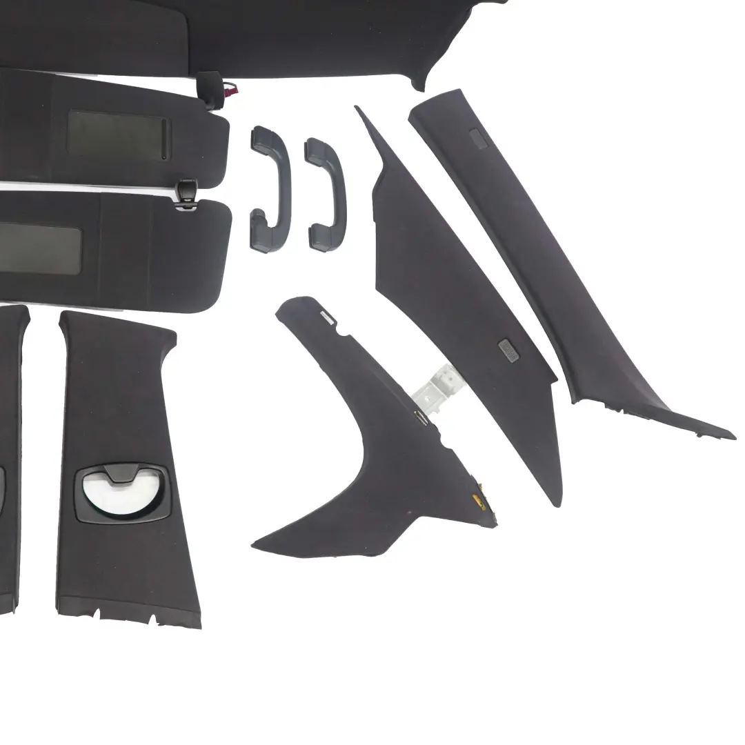 BMW 5 Series E60 Complete Headlining Roof Lining Black M Sport + Pillars Handles - SKU 7897578 - Part number 7897578