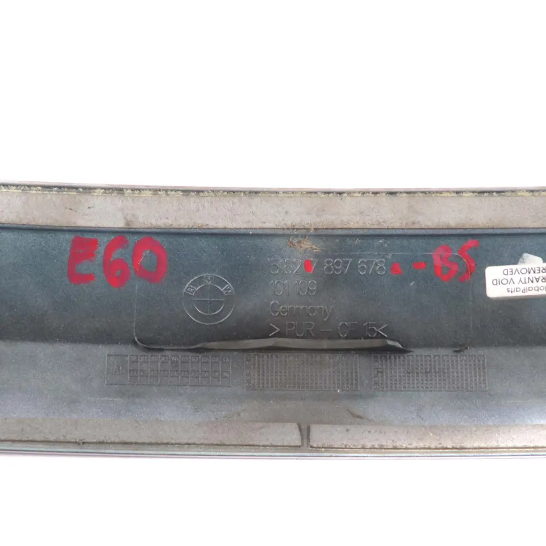 Spoiler Trim BMW E60 M Sport Boot Trunk Lid Tailgate Black Sapphire - 475 to Rear with Part number 7879678 Rear Spoiler Trim BMW E60 M Sport Boot Trunk Lid Tailgate Black Sapphire - 475 - SKU 7897678-BS - Part number 7879678