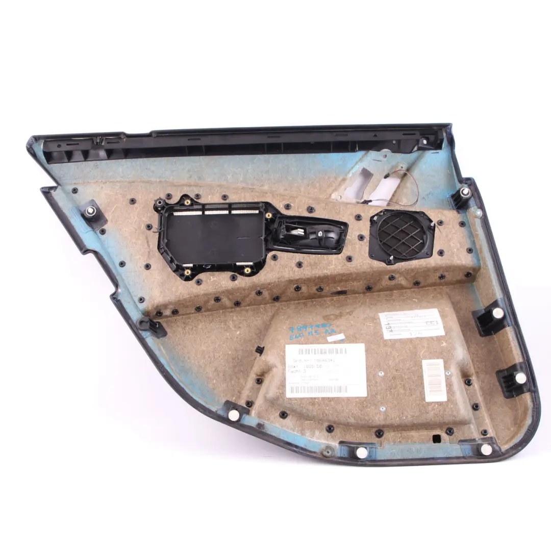 Door Card BMW E60 M5 Rear Right O/S Door Lining Panel Leather Merino Black to with Part number 7897980 Door Card BMW E60 M5 Rear Right O/S Door Lining Panel Leather Merino Black - SKU 7897980 - Part number 7897980