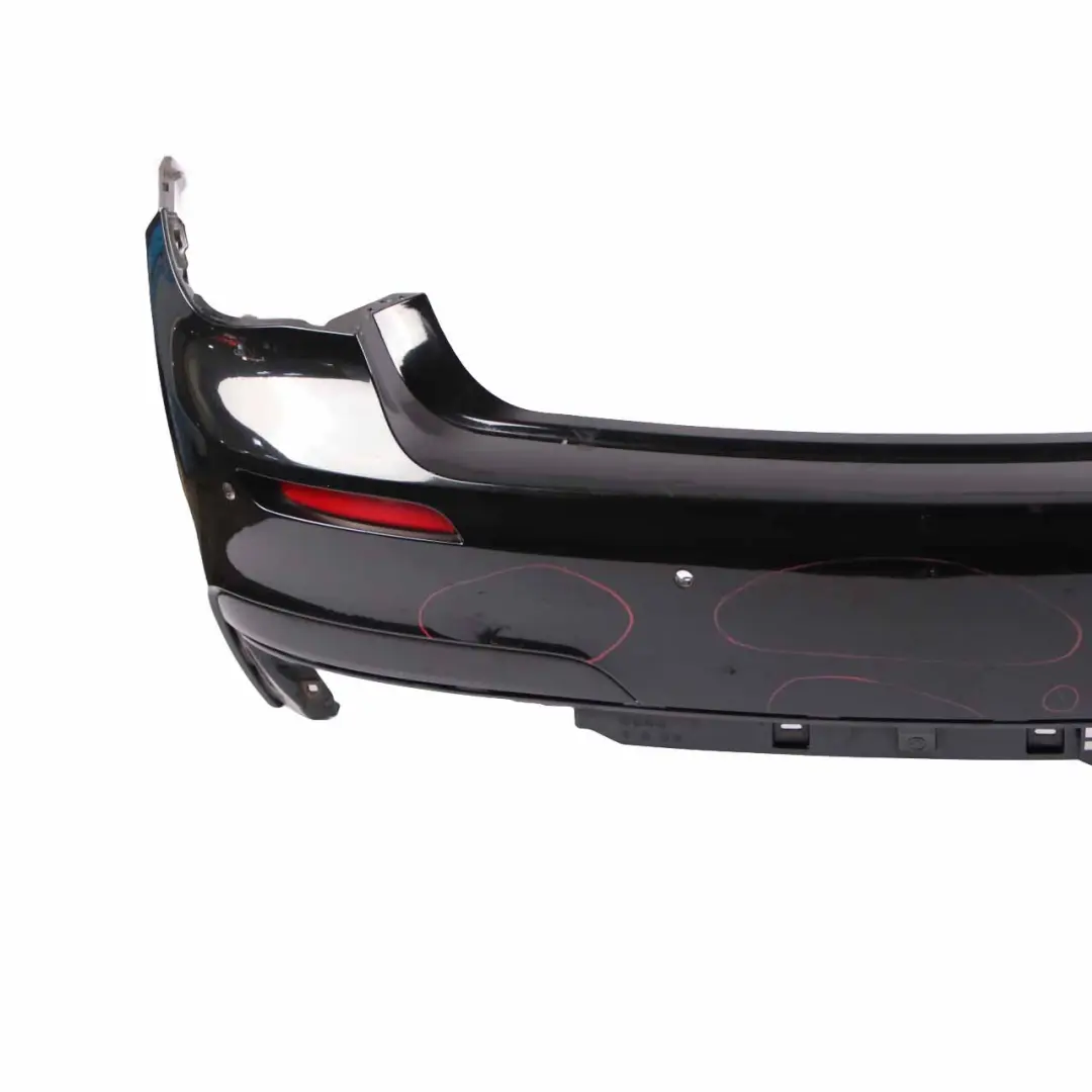Bumper BMW F01 Saloon M Sport Complete Trim Panel Black Sapphire - 475 to Rear with Part number 7898876 Rear Bumper BMW F01 Saloon M Sport Complete Trim Panel Black Sapphire - 475 - SKU 7898876-BS - Part number 7898876