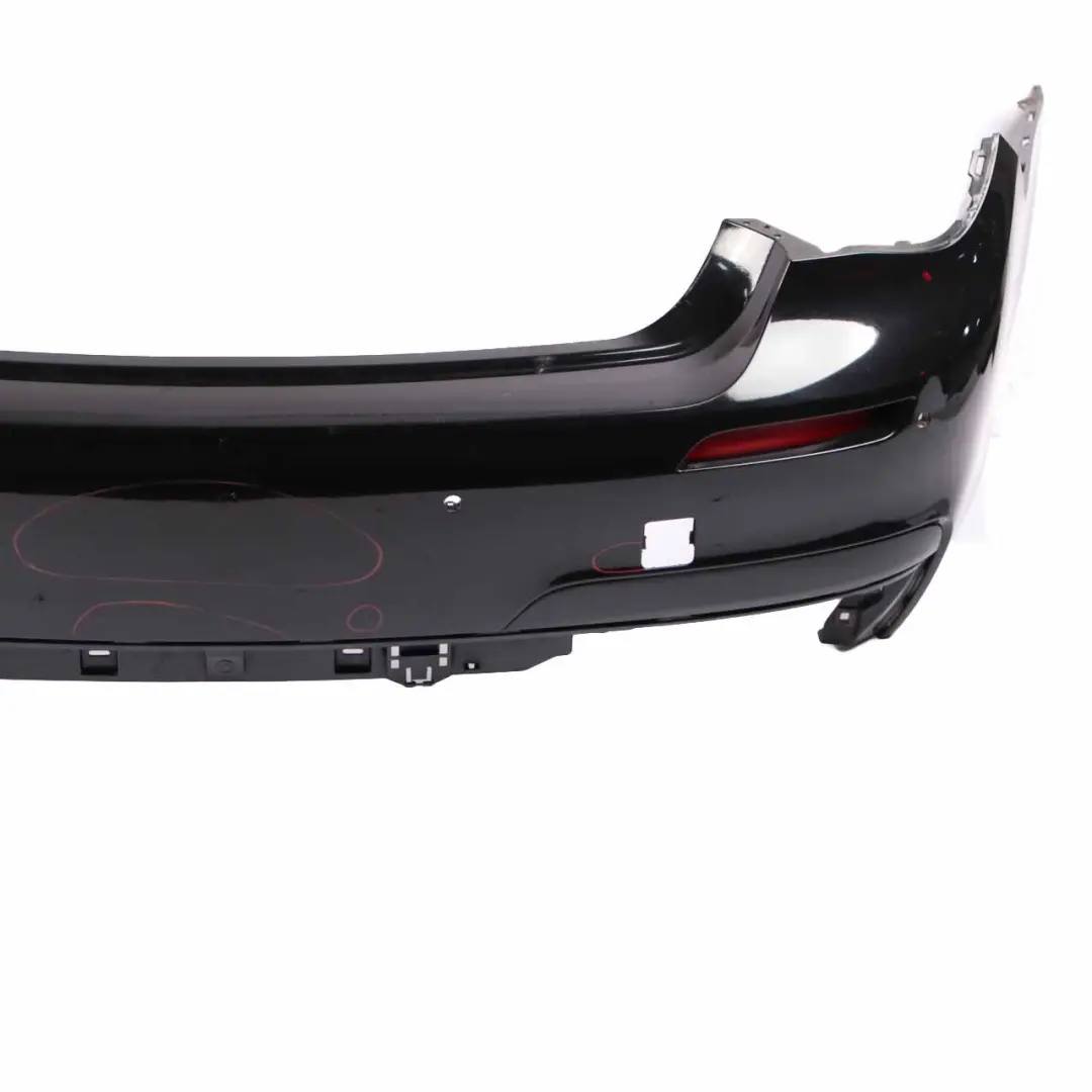 BMW F01 Sedan M Sport Zderzak Tylny Tył Czarny Szafir - 475 - SKU 7898876-BS - Numer Części 7898876