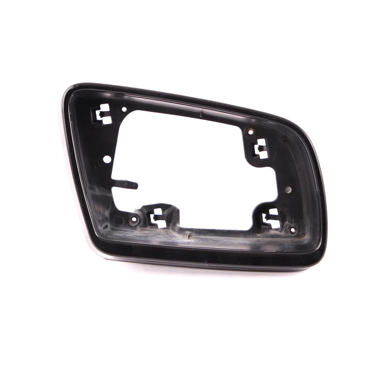 BMW E60 E61 Vassoio Destro O/S Specchio Esterno Anello Supporto Ala Nero Lucido