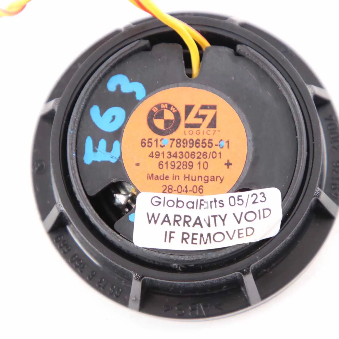 Rear Speaker BMW E63 E64 Door Card Loudspeaker Left Right N/O/S Logic 7 - SKU 7899655 - Part number 7899655