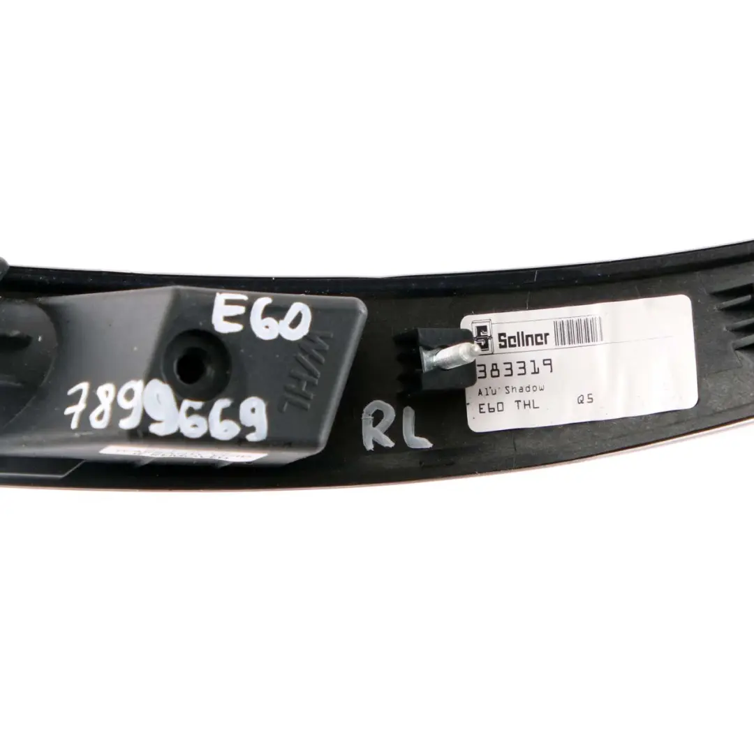Trim Strip Handle Cover Rear Left N/S Alu Shadow 385319 to BMW E60 M5 with Part number 7899669 BMW E60 M5 Trim Strip Handle Cover Rear Left N/S Alu Shadow 385319 - SKU 7899669 - Part number 7899669