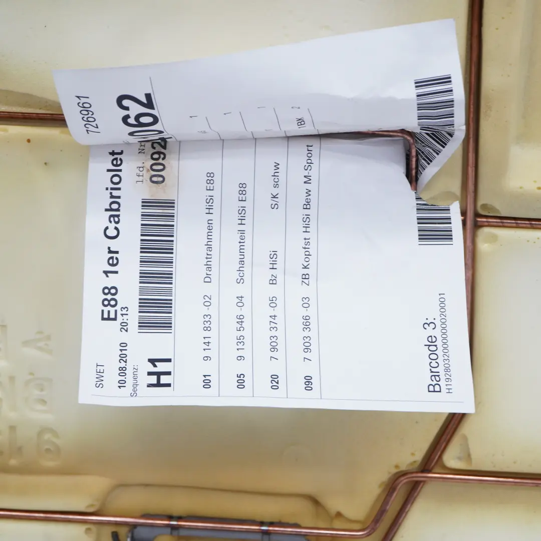 Coprisedile posteriore Divano Panca Flashpoint Antracite per BMW E88 con numero di parte 7903374 BMW E88 Coprisedile posteriore Divano Panca Flashpoint Antracite - SKU 7903374-1 - Numero di parte 7903374