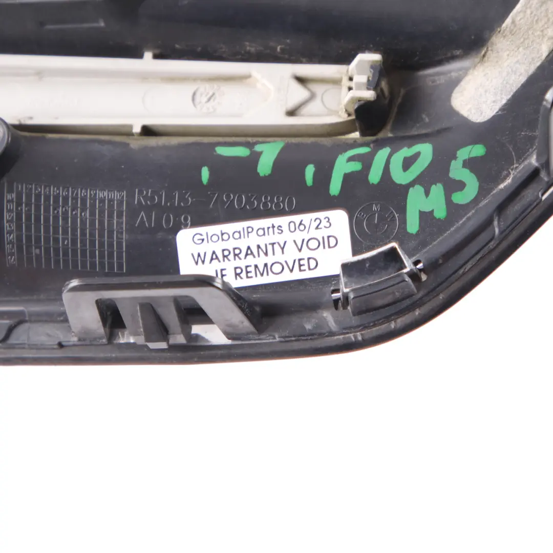 BMW F10 M5 Grille Side Panel Fender Indicator Vent Front Right O/S Black - SKU 7903880 - Part number 7903880