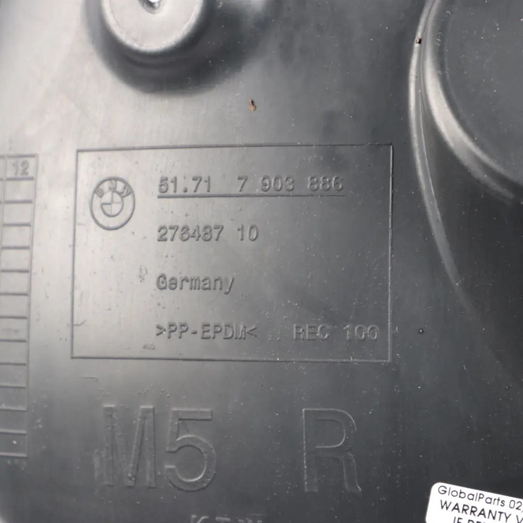 BMW F10 M5 Arco Rueda Sección Delantera Cubierta Panel Trasero Derecho - SKU 7903886 - Número de pieza 7903886