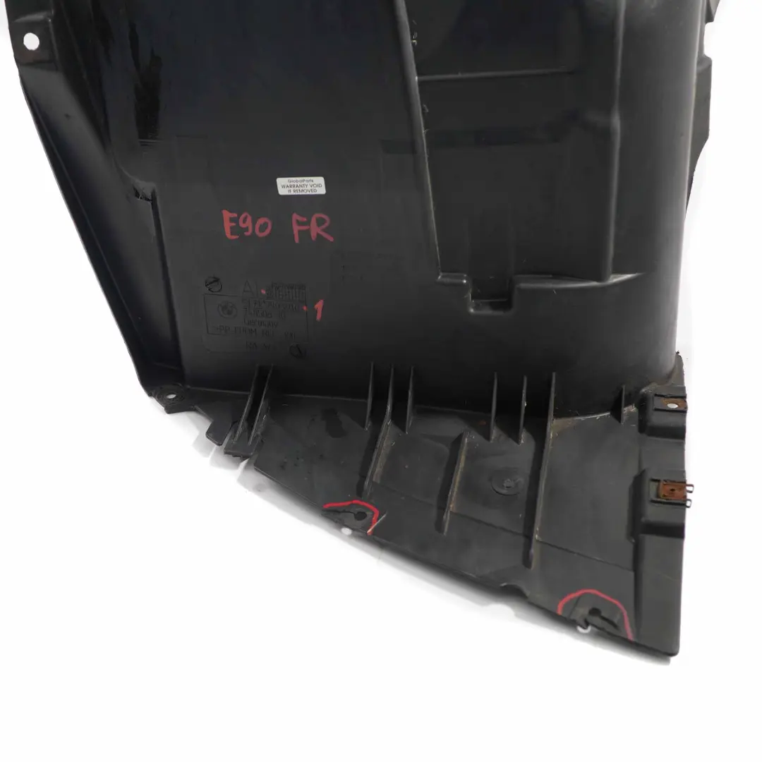 Parte Inferior Delantera Derecha Tapa Paso de Rueda para BMW E90 E91 M Sport con número de pieza 7903910 BMW E90 E91 M Sport Parte Inferior Delantera Derecha Tapa Paso de Rueda - SKU 7903910-1 - Número de pieza 7903910
