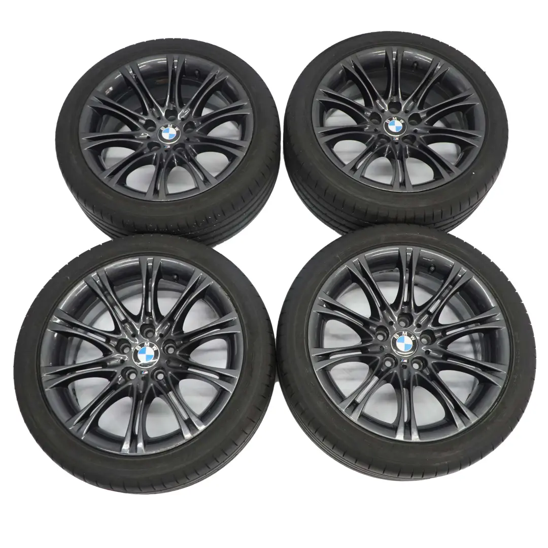 Complete Set 4x Wheel Alloy Rim Tyre 18" 8J ET:20 M Double Spoke 135 to BMW E60 E61 with Part number 7905320 BMW E60 E61 Complete Set 4x Wheel Alloy Rim Tyre 18" 8J ET:20 M Double Spoke 135 - SKU 7905320-SET - Part number 7905320