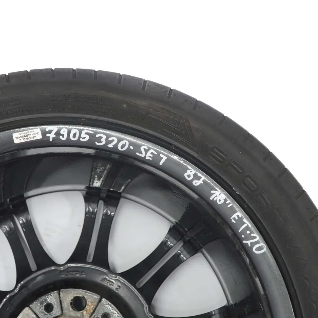 BMW E60 E61 Complete Set 4x Wheel Alloy Rim Tyre 18" 8J ET:20 M Double Spoke 135 - SKU 7905320-SET - Part number 7905320