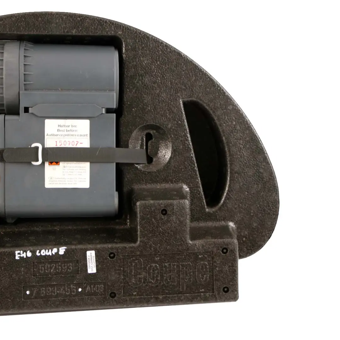Mobility System Tyre Compressor Storage Shell Tray Set 7893456 to BMW E46 M3 with Part number 7906447 BMW E46 M3 Mobility System Tyre Compressor Storage Shell Tray Set 7893456 - SKU 7906447 - Part number 7906447