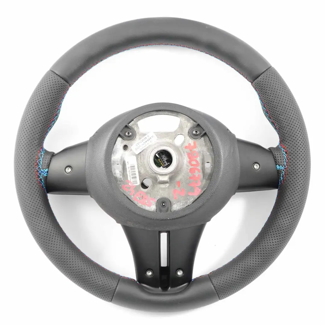 BMW Z4 E85 NEW Black Leather M Sport Steering Wheel M-tricolored threads - SKU 7906779-2 - Part number 7906779