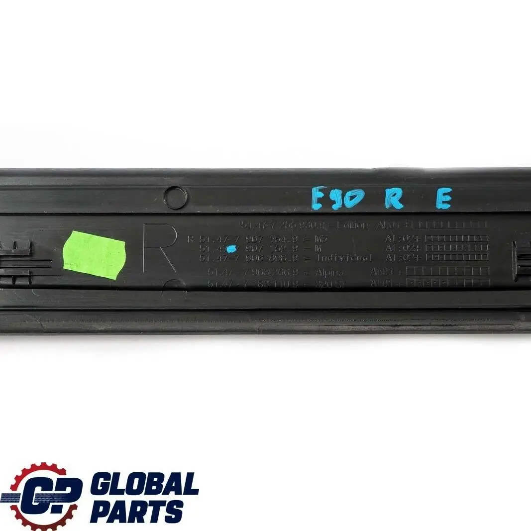 Striscia Interna BMW E90 E91 M Sport Pezzo Ingresso Anteriore Destro  - SKU 7907152 - Numero di parte 7907152