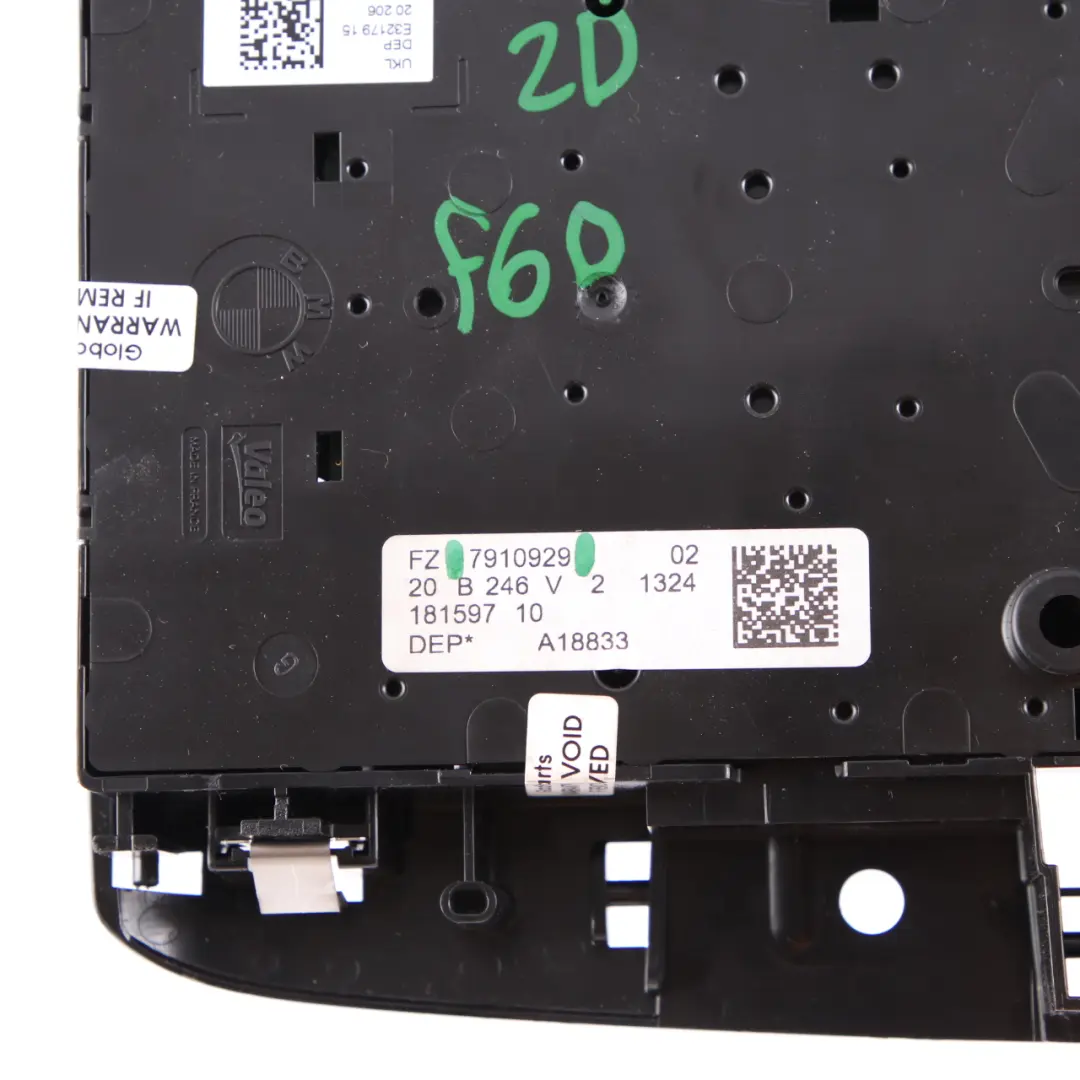 Phares de toit Mini F55 F56 F60 Module commande interrupteurs garniture pour à propos du numéro de pièce 7910929 Phares de toit Mini F55 F56 F60 Module commande interrupteurs garniture - SKU 7910929 - Numéro de pièce 7910929