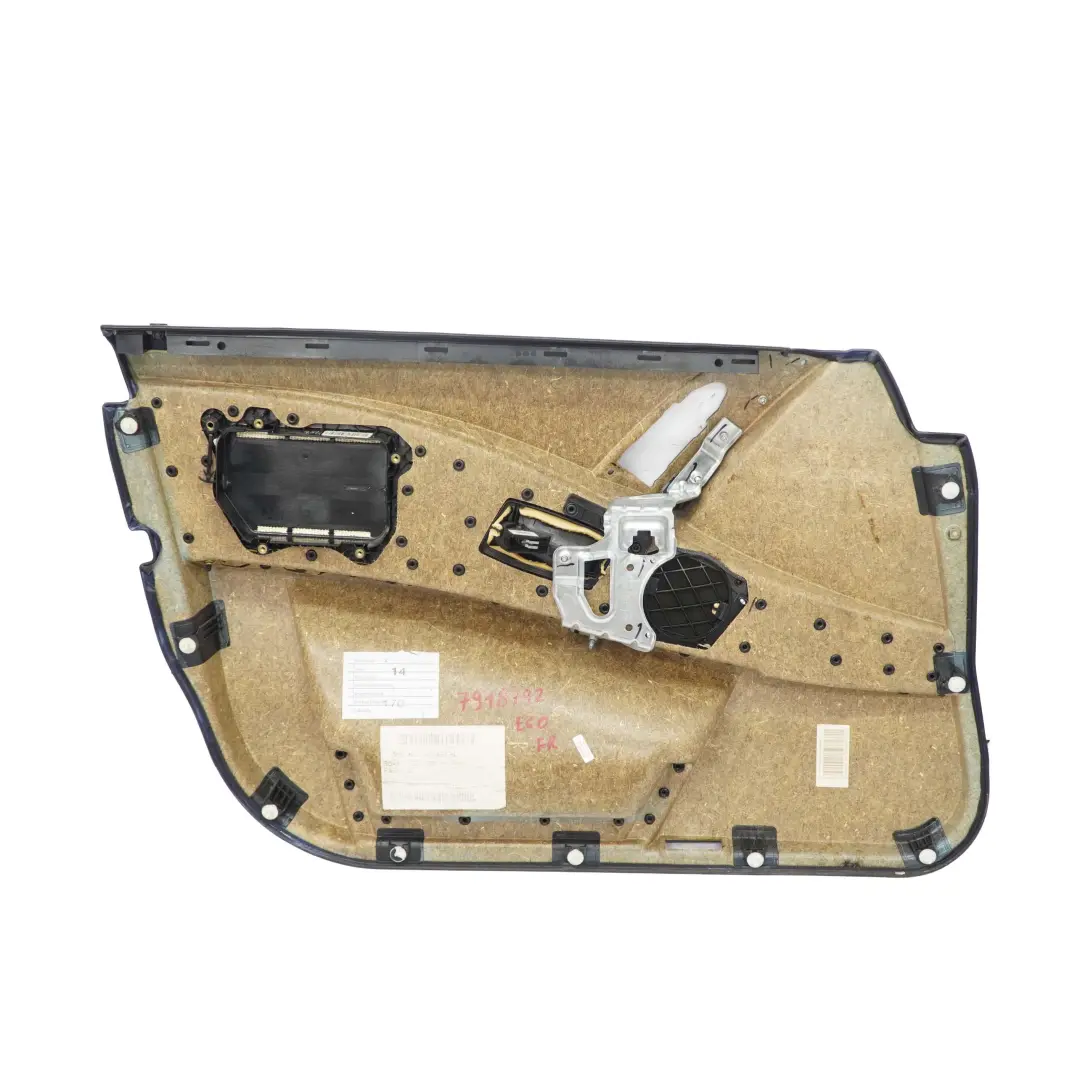 Panel revestimiento derecho Tela Antracita Linterna Tarjeta puerta para BMW E60 con número de pieza 7918792 BMW E60 Panel revestimiento derecho Tela Antracita Linterna Tarjeta puerta - SKU 7918792 - Número de pieza 7918792