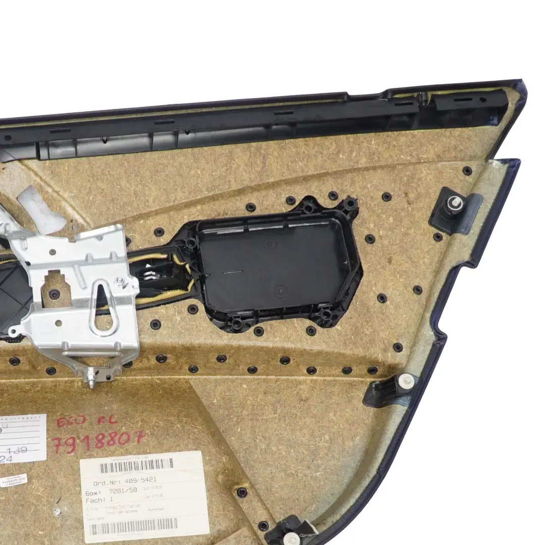 BMW E60 E61 Türverkleidung Hinten Links Stoff Leder Anthrazit - SKU 7918807 - Teilenummer 7918807